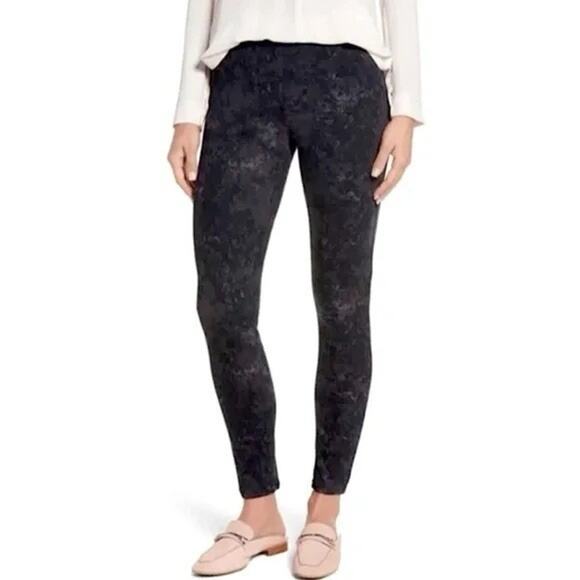 Spanx Women's Pull On Paint Splatter Pants Sz M Tall Gray Marble - Picture 2 of 11